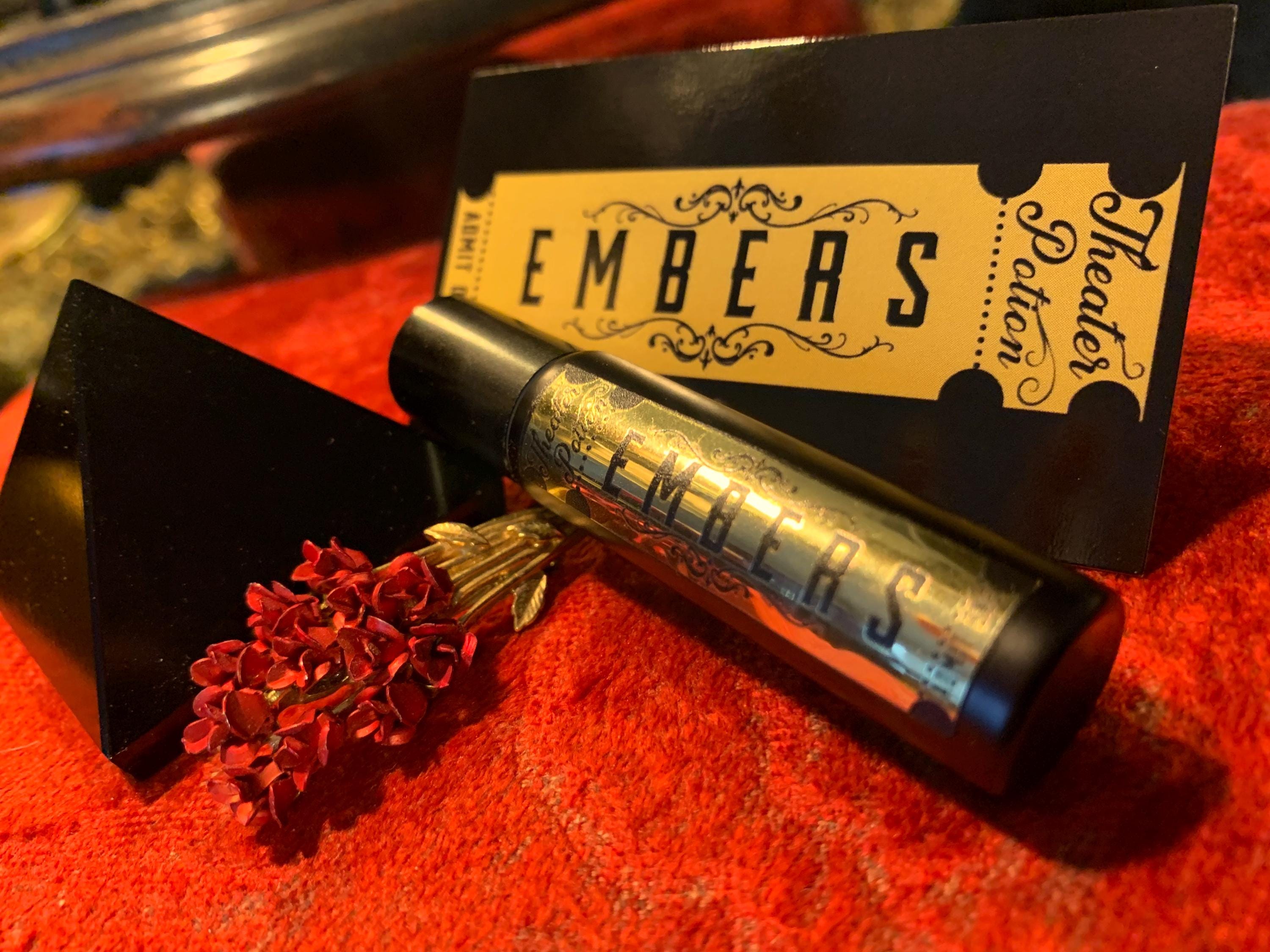 EMBERS Perfume Oil | Jane Eyre Inspired Fragrance | Natural Vetiver Amyris Scent | Gothic Romance Perfume | Smoky Wood Aroma |Theater Potion