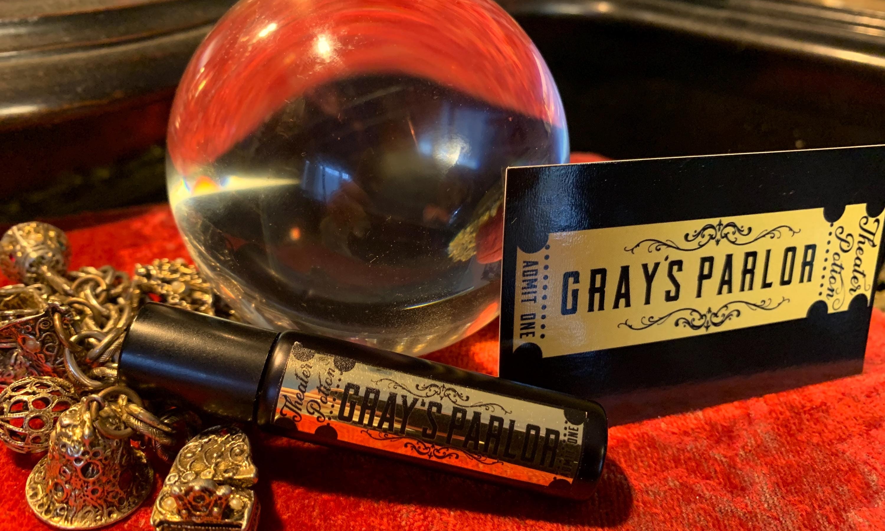 GRAY'S PARLOR Perfume Oil | Natural Decadent Scent | Handmade Vetiver Oakmoss Tobacco Fragrance | Vegan Literary Cologne | Theater Potion