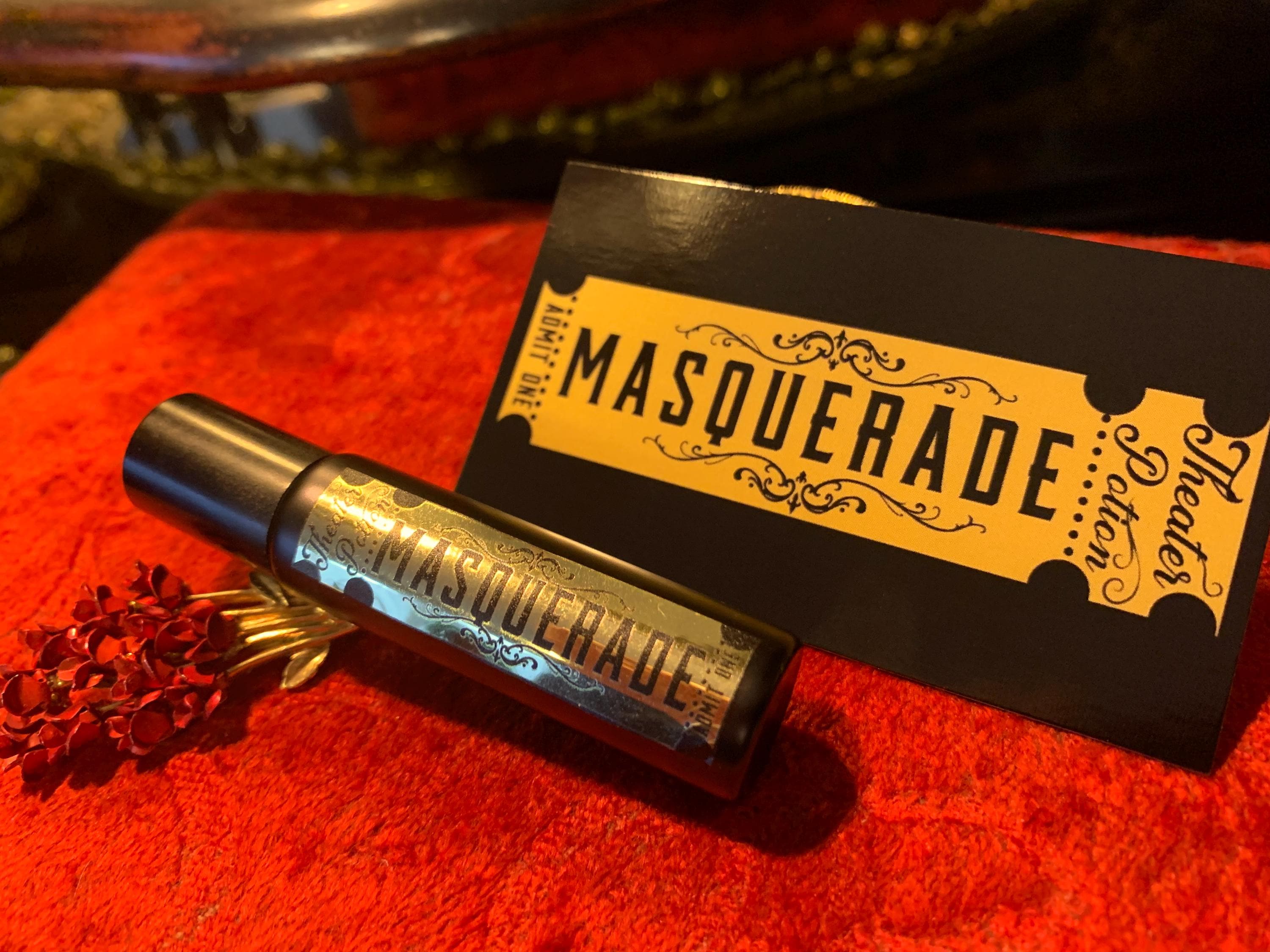 MASQUERADE Perfume Oil | Natural Phantom of the Opera Scent | Handmade Amber Chocolate Tonka Fragrance | Vegan Gothic | Theater Potion